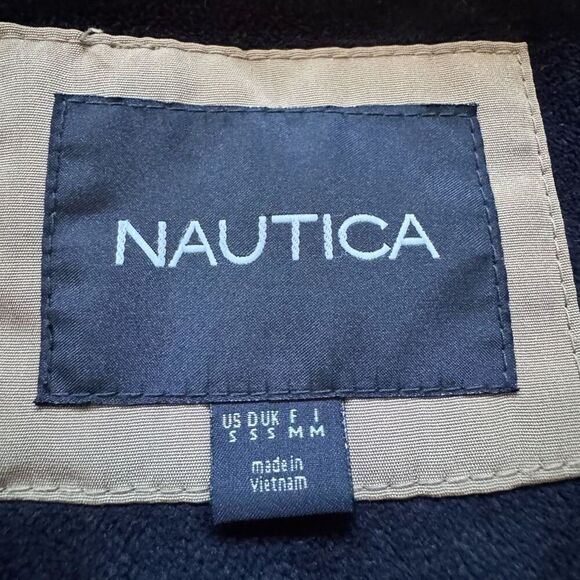 Nautica Hooded Zip Up Jacket Size Small 100% Polyester Preppy Style Blue Color - Picture 11 of 15